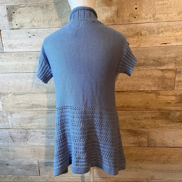 Pure handknit women’s blue  open cardigan sweater‎ in size x-small/small - Picture 3 of 10